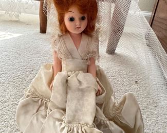 Vintage bride doll