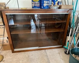 Display Cabinet w/ Sliding Glass Doors