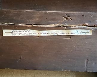 English School Portrait of an Officer Oil Painting