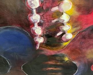 Exceptional Original Signed Oil on Canvas Painting by Bono Mitchell, 3’ Wide x 4’ Tall