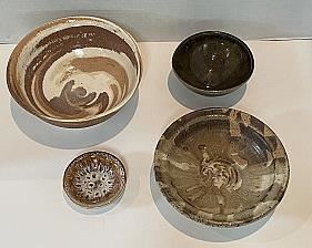 Beautiful Four Piece Lot of Handmade Pottery Bowls