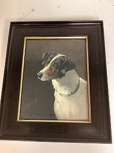 Exceptional Jack Russell Terrier Original H. Sperling Signed Pastel Drawing
in Fine 15.5” x 18.5” Vintage Frame Under Glass Fyi: We have removed this wonderful piece from the frame for authentication purposes. Heinrich Sperling is a listed artist born in Germany in 1844, died in 1924, and who is renowned for his exceptional dog portraits. His dog portraits command high prices at Sotheby's and international auction houses; the most recent painting sold prior to this offering is “Zwei Frauen und Katze bei einem alten Haus” which sold earlier this year.