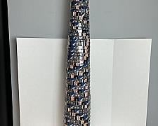 Dramatic OOAK Glossy Conical Sculpture 58” Tall, 4” Wide at Top, 10” Wide Base