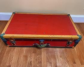 Large Colorful Retro Suitcase With Dividers