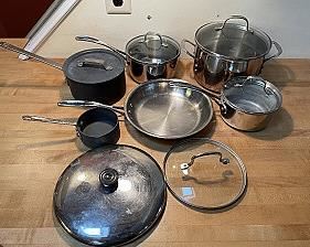 Mixed Set of Cookware, Mostly Calphalon