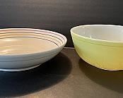 Two Large Serving/ Mixing Bowls, one Pyrex