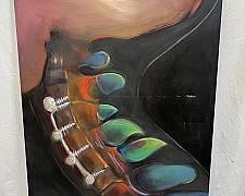 Extraordinary Spinal Fusion Signed Original Oil on Canvas Painting, 3’ x 4’