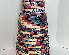 MCA Basket Standing Sculpture by Chuck Baxter, 27.5” Tall, 6.5” Wide at Top, 14.5” Wide at Base