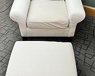 High End Storehouse By Mitchell Gold Chair, Ottoman, & Branded Slipcover
