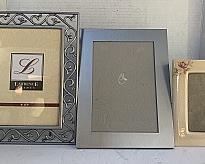Three Photo Frames, Assorted Sizes and Materials