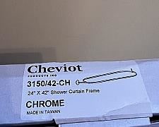 New In Box Chrome Shower Curtain Rod