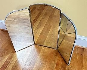 Vintage 3 Panel Mirror For Vanity Or Wall