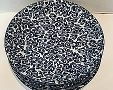 Blue & White Floral Patterned Plates & Bowls