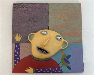 “The Secret” 3-Dimensional Original Art Tile Plaque, Signed by Annie Lunsford