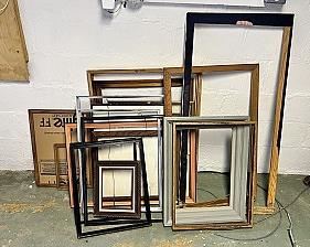 Large Assortment Of Wood & Metal Frames