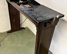 Wood & Metal Adjustable Table, 48.5” long, 20” wide