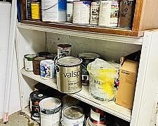Assortment Of Paints- Shelf Included