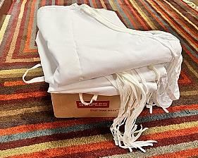 Lot Of Approximately 40+ White Artistry Or Cooking Aprons By Chef Fashions
