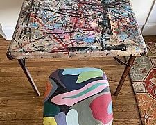 Painter’s Folding Table with Cushioned Stool
