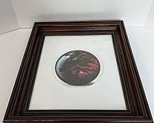 Wonderful Bowling Ball Artwork, Matted Under Glass in Antique Frame 15”x17”
