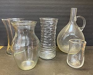 Lot of 5 Decorative and Beautiful Glass Vases