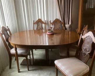 Dining Table with 5 Chairs, Vintage