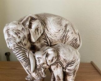 Mama and Baby Elephant Figurine