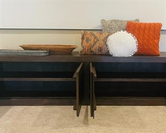 Restoration Hardware reclaimed wood media cabinet 