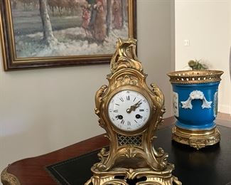 Beautiful Very Ornate 19th Century Louis xv Style Gilt Bronze Clock