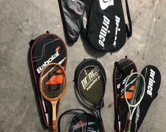 Tennis racquets and covers