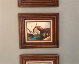 Three coastal paintings. ALL SOLD