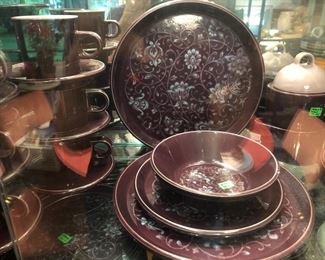 Large set of Primastone Fantasia dinnerware