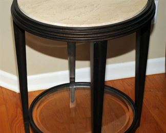 TRAVERTINE LAMP TABLE