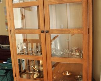 MATCHING MID-CENTURY LIGHTED CABINET 