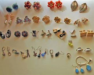 SELECTION OF EARRINGS ~ CLIP-ONS, PIERCED