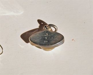 MOBE BLISTER PEARL & STERLING PENDENT AKA MABE BLISTER PEARL