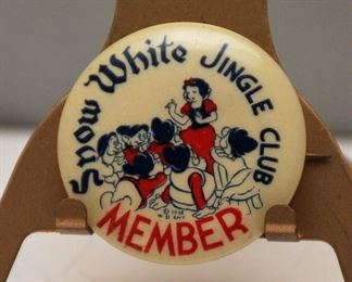 DISNEY SNOW WHITE JINGLE CLUB 1938
