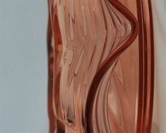 PINK FOSTORIA COLONY SWIRL GLASS 15" CONSOLE BOWL