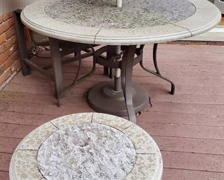 Patio Table W Matching Side Table