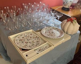 Glassware, serving plates -- this was an entertaining family!  There are lots of great serving trays, containers in this house.