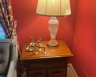 Solid brass candle sticks.  There is a variety of them in the home.  Most of them are Baldwin Brass.