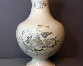 Enamel & Brass Like Vase