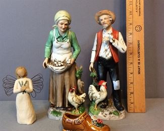 Homco Farmer & Wife and Willow Tree Figurines