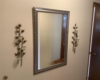 Mirror, Candle Sconces
