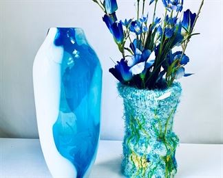 FELT ART VASE. LOCAL ARTIST. 