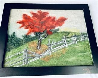FELT ART.  LOCAL ARTIST. “SPLIT RAIL” 