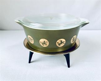 ZODIAC PYREX AND STAND. 