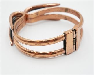 Renoir Hinged Copper Cuff Bracelet 