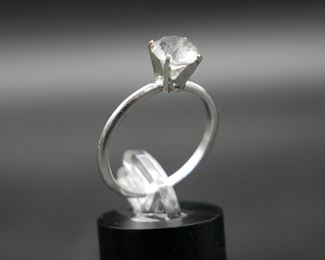 Faceted Single Stone Ring 