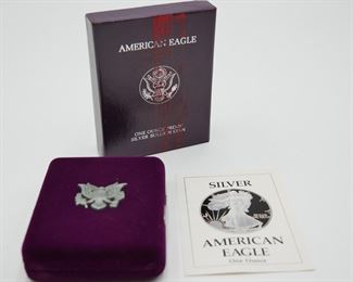 1989-S American Eagle One Ounce Proof Silver Bullion Coin 